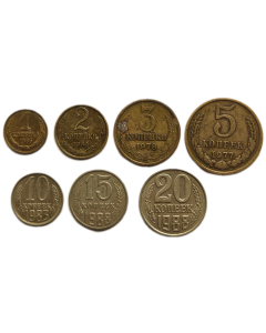 Set União Soviética - 7 moedas