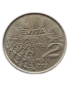 Argentina 2 Pesos 2002 - 50º aniversário - Morte de Evita Perón