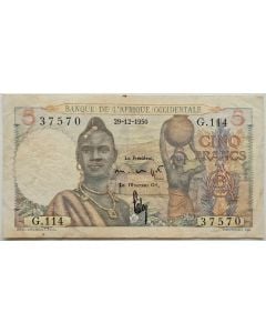 África Ocidental Francesa 5 Francos 1950