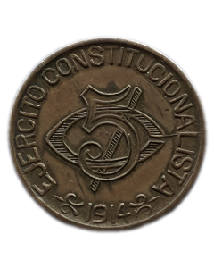 México Revolucionário 5 Centavos 1914 - Chihuahua 