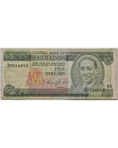 Barbados 5 Dólares 1975