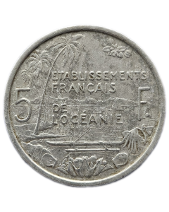 Oceania Francesa 5 Francos 1952