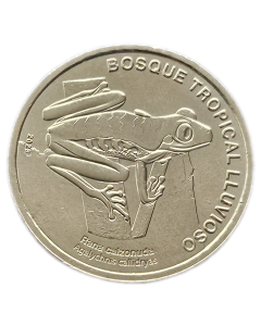 Costa Rica 50 Colones 2023 - Fauna do Ecossistema - Floresta Tropical. Sapo-de-olhos-vermelhos