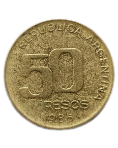 Argentina 50 Pesos 1985 - 50º Aniversário Banco Central