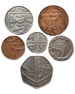 Reino Unido - Escudo Britânico (Set com 6 moedas)