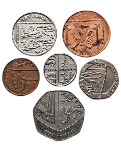 Reino Unido - Escudo Britânico (Set com 6 moedas)
