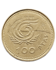 Espanha 100 Pesetas 1999 - Ano Internacional do Idoso