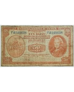 ﻿Índias Orientais Neerlandesas 50 Cents 1943