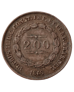 Brasil 200 Réis 1858 - Espinhos