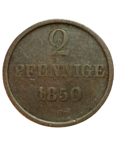 Reino de Hannover 2 pfennig 1850 