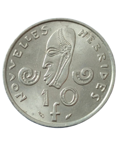 Novas Hébridas 10 francos 1977