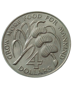 São Vicente e Granadinas 4 Dólares 1970 FC  -  FAO 