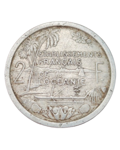 Oceania Francesa 2 Francos 1949