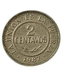 Bolívia 2 centavos 1987