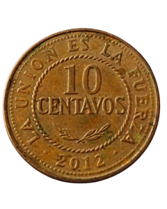 Bolívia 10 centavos 2012