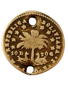 Bolívia 1 Sueldo 1860 (Prata)