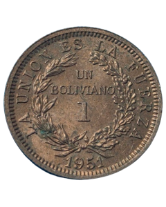 Bolívia 1 Boliviano 1951