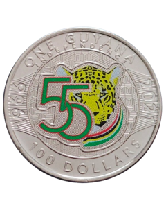 Guiana 100 Dólares 2021 - 55º Aniversário Independência