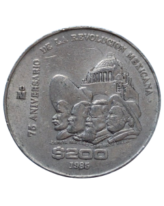 México 200 Pesos 1985 - 75° Aniversário da Revolução Mexicana