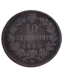 Itália 10 Centésimi 1866