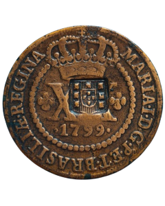 Brasil 20 réis 1799 - 45 Pérolas / Com escudete