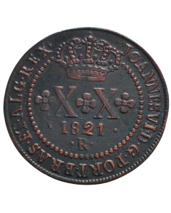 Brasil 20 réis 1821 R - 55 Pérolas 