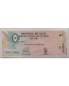 Salta (províncias argentinas) 1 Austral 1987