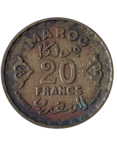 Marrocos 20 Francos 1952 - Protetorado Francês 