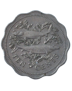 Bahamas 10 cents 1989