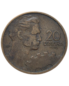 Iugoslávia 20 dinares 1955