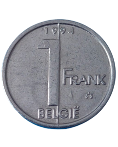 Bélgica 1 franco 1994 - Legenda em holandês