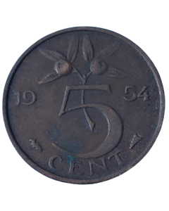 Holanda 5 Cents 1954