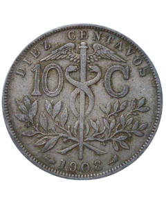 Bolívia 10 Centavos 1908