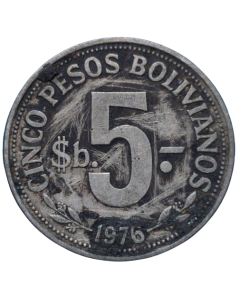 Bolívia 5 Pesos Bolivianos 1976