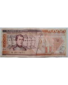 México 5.000 Pesos 1989