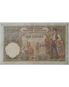 Sérvia 100 dinares 1941 - Ocupação alemã