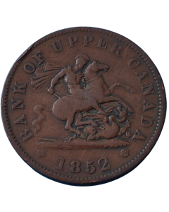 Banco do Alto Canadá (Províncias Canadenses) 1 Penny 1852