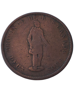 Províncias Canadenses - Baixo Canadá 1 Penny 1837 (City Bank)