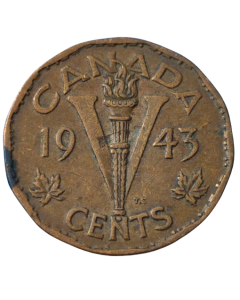 Canadá 5 centavos 1943