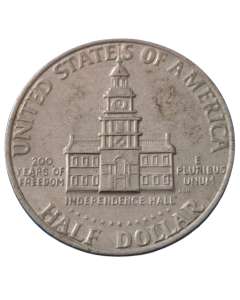 Estados Unidos 1/2 dólar 1976 - 200⁰ Aniversário - Independência dos EUA