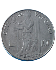 Vaticano 100 Liras 1980 - Papa João Paulo II: Paz e Virtudes Cardeais