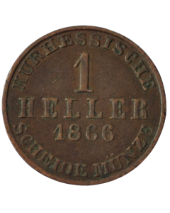﻿Eleitorado de Hesse 1 Heller 1866