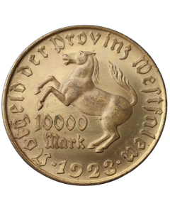 Província prussiana da Vestfália 10000 Mark 1923 - Freiherr vom Stein  (Notgeld)