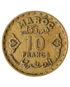 Marrocos 10 Francos 1952 - Protectorado Francês