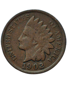 Estados Unidos 1 Cent 1902 - Cabeça de Índio
