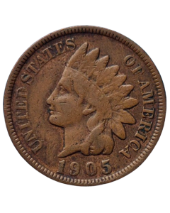 Estados Unidos 1 Cent 1905 - Cabeça de Índio