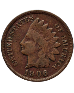 Estados Unidos 1 Cent 1906 - Cabeça de Índio