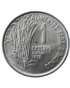 Brasil 1 Centavo 1975 - Série FAO - Cana de Açucar