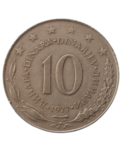 Iugoslávia 10 Dinara 1977