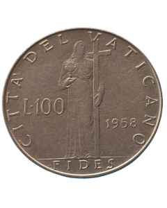 Vaticano 100 Liras 1958 - Papa Pio XII